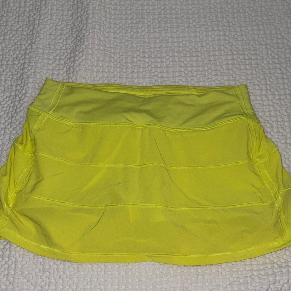 Bright Yellow Pace Rival Lululemon Skirt